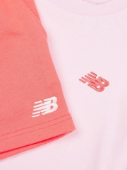 New Balance Kids Small Logo 100% Cotton T-Shirt and Short Set - Imagen 8 de 10
