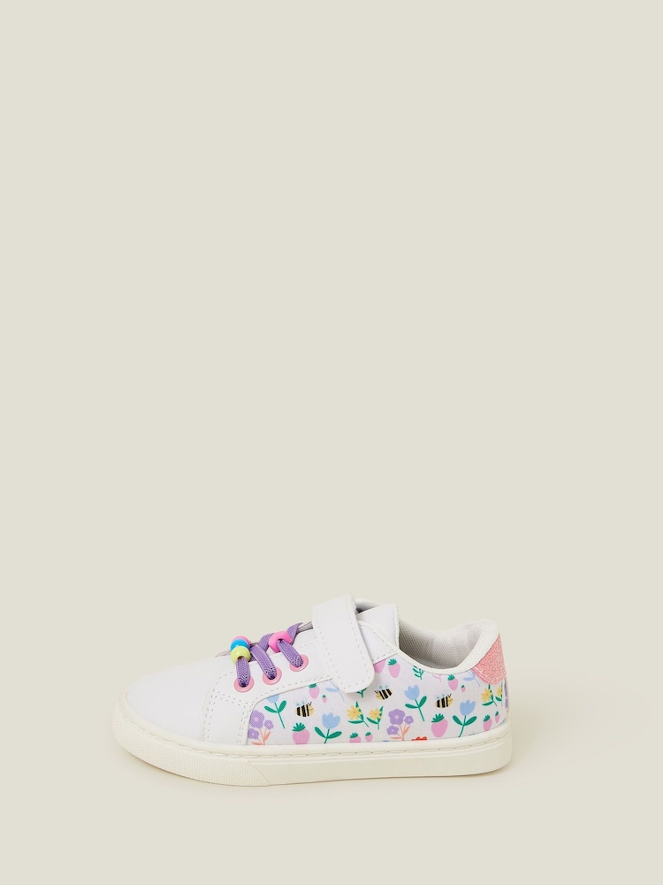 Angels By Accessorize White Girls Spring Garden Trainers - Image 2 of 3
