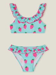Angels By Accessorize Blue Girls Strawberry Bikini Set - Image 2 of 4
