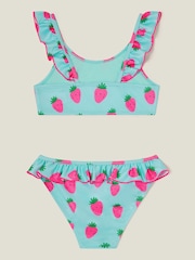 Angels By Accessorize Blue Girls Strawberry Bikini Set - Image 3 of 4