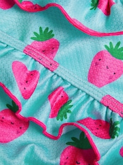 Angels By Accessorize Blue Girls Strawberry Bikini Set - Image 4 of 4