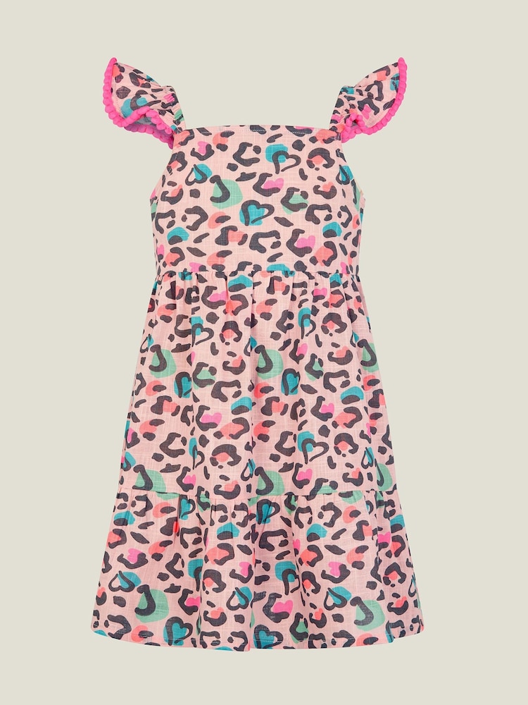 Angels By Accessorize Girls Leopard Print Sun Dress - Imagen 1 de 3