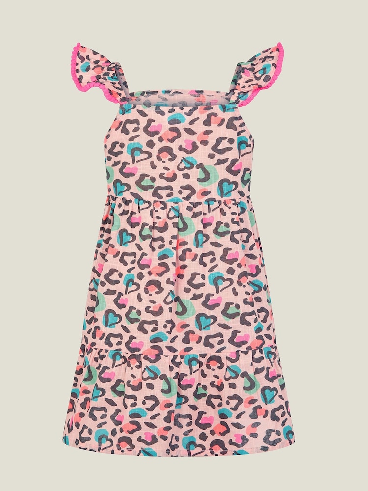Angels By Accessorize Girls Leopard Print Sun Dress - Imagen 2 de 3