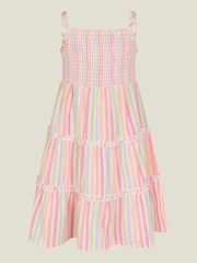 Angels By Accessorize Black Girls Stripe Sun Dress - Image 1 of 3