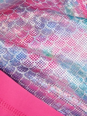 Angels By Accessorize Pink Girls Mermaid Rash Vest Swim Set - Image 3 of 3