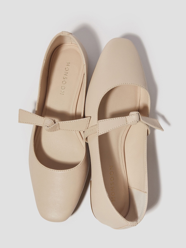 Monsoon Cream Betty Ballet Flats - Image 3 of 3