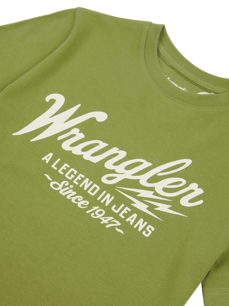 Wrangler Green Boys Ride of Life 100% Cotton T-Shirt - Image 3 of 3