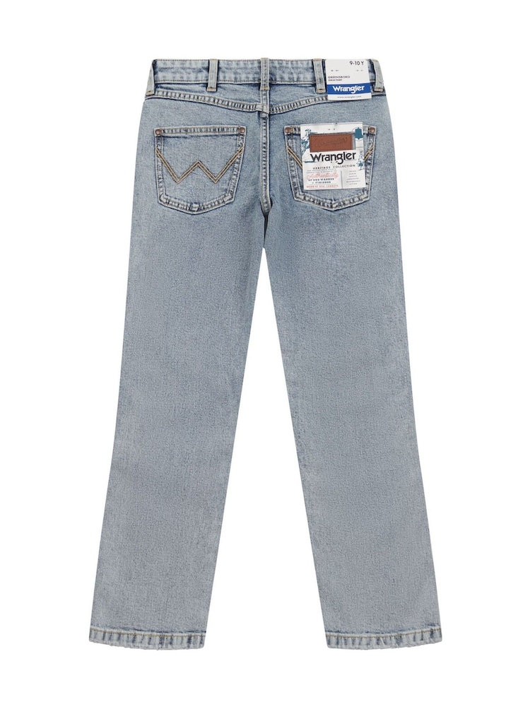 Wrangler Blue Boys Stone Wash Greensboro Jeans - Image 2 of 4