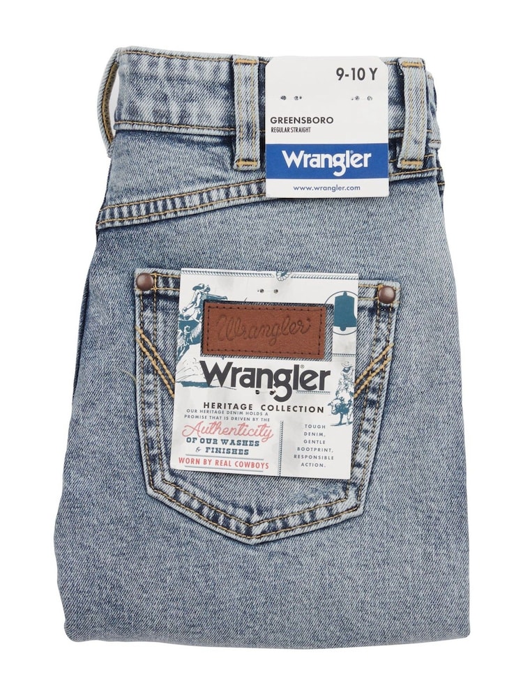 Wrangler Blue Boys Stone Wash Greensboro Jeans - Image 4 of 4