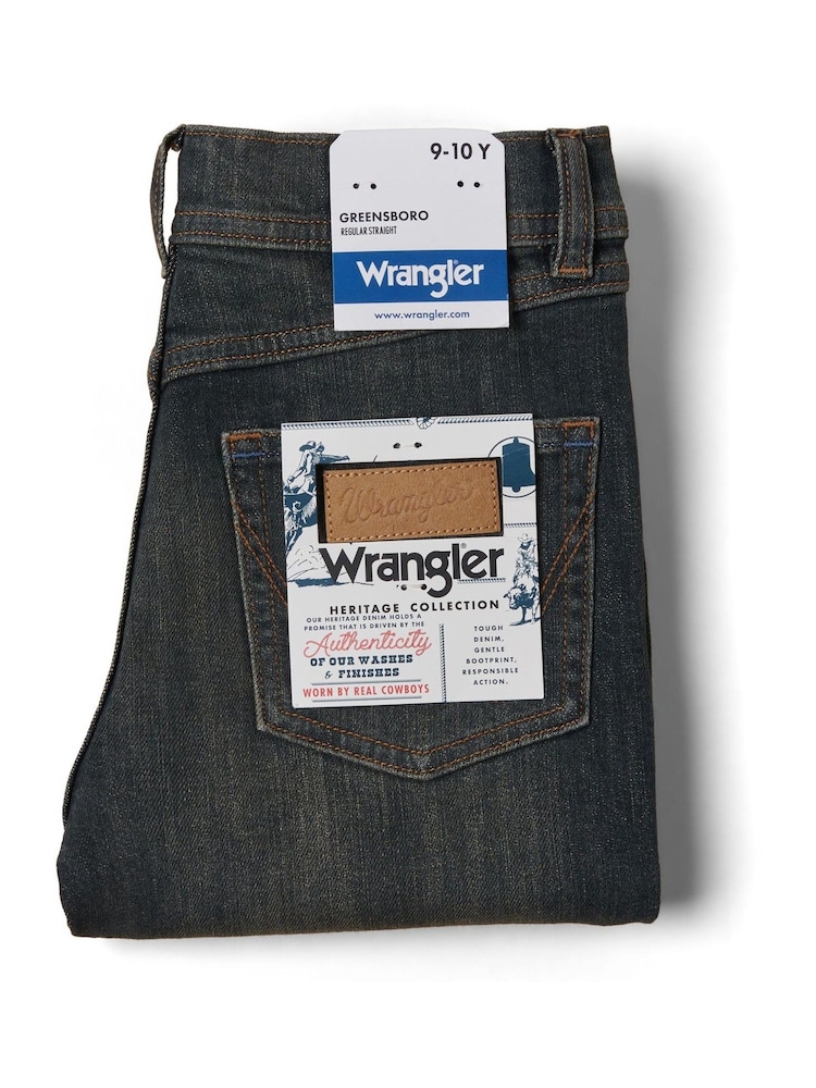 Wrangler Grey Straight Fit Boys Jeans - Image 4 of 4