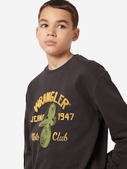 Wrangler Black Boys Moto Club Crew Sweatshirt - Image 5 of 5