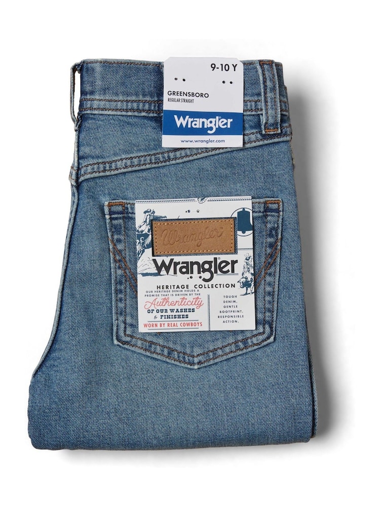 Wrangler Blue Straight Fit Boys Jeans - Image 4 of 4