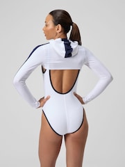 Speedo White Womens Long Sleeve Hooded Rash Vest - Image 2 of 6