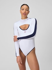Speedo White Womens Long Sleeve Hooded Rash Vest - Image 3 of 6