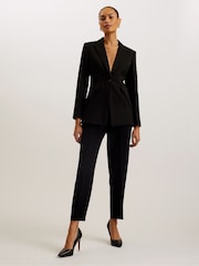 Ted Baker Black Manabtl Tapered Tailored Trousers - Image 1 of 6