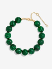 Jon Richard Gold Tone Malachite Bracelet - Image 1 of 2