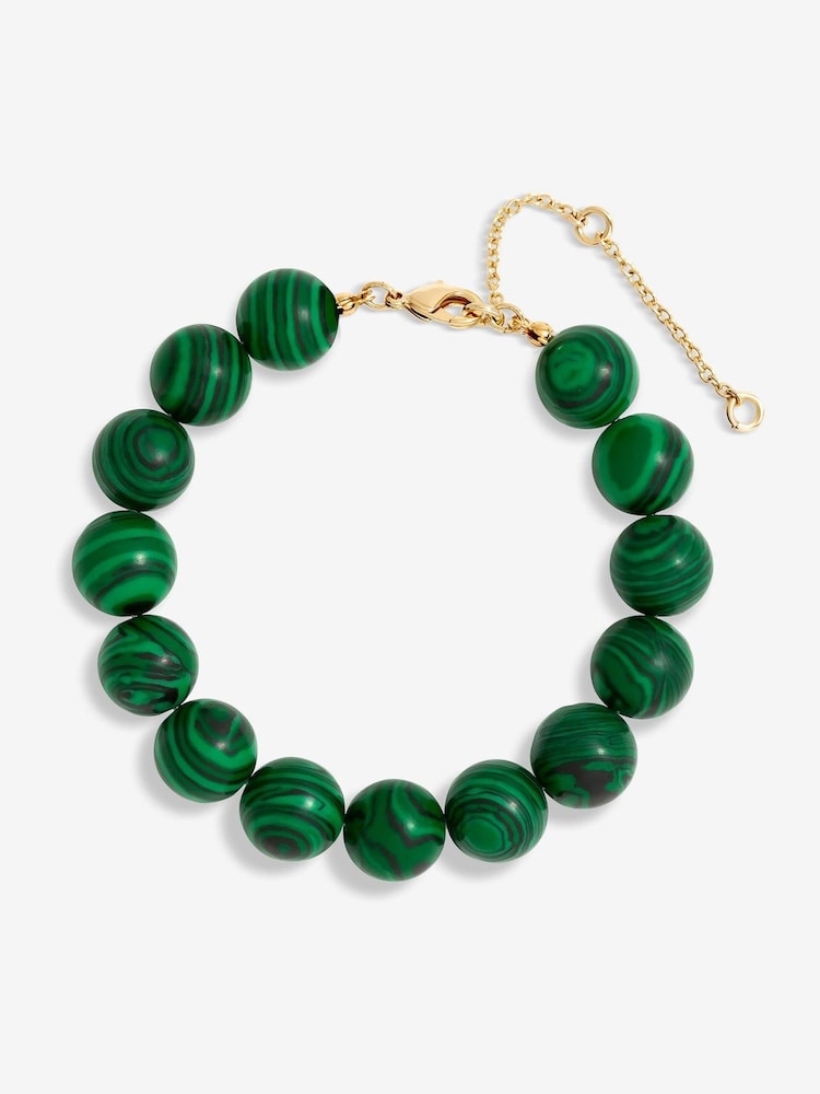 Jon Richard Gold Tone Malachite Bracelet - Image 1 of 2