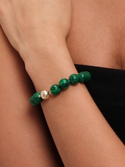 Jon Richard Gold Tone Malachite Bracelet - Image 2 of 2