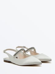 Rainbow Club Cream Freya Flat Shoes - Image 2 of 4