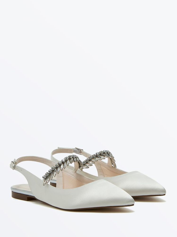 Rainbow Club Cream Freya Flat Shoes - Image 2 of 4