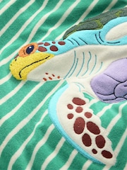 Boden Blue Appliqué Towelling Throw-On - Image 4 of 4