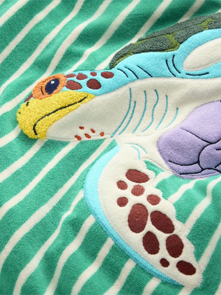 Boden Blue Appliqué Towelling Throw-On - Image 4 of 4