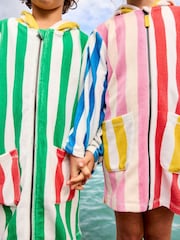 Boden Green Towelling Zip-Up Throw-On Robe - Image 2 of 5
