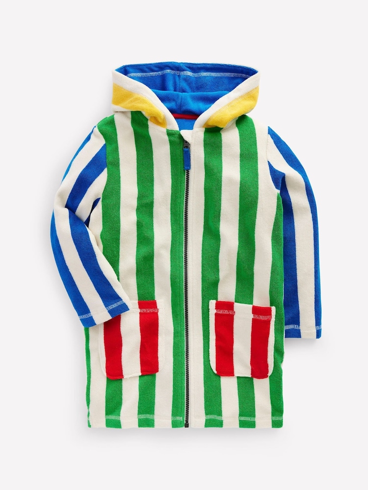 Buy Boden Green Towelling Zip-Up Throw-On Robe from the Next UK
