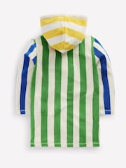 Boden Green Towelling Zip-Up Throw-On Robe - Image 4 of 5