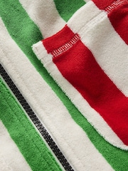 Boden Green Towelling Zip-Up Throw-On Robe - Image 5 of 5