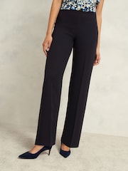 Hobbs Blue Petite Mel Wide Leg Trousers - Image 1 of 4
