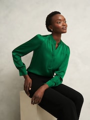 Hobbs Green Jade Blouse - Image 1 of 4