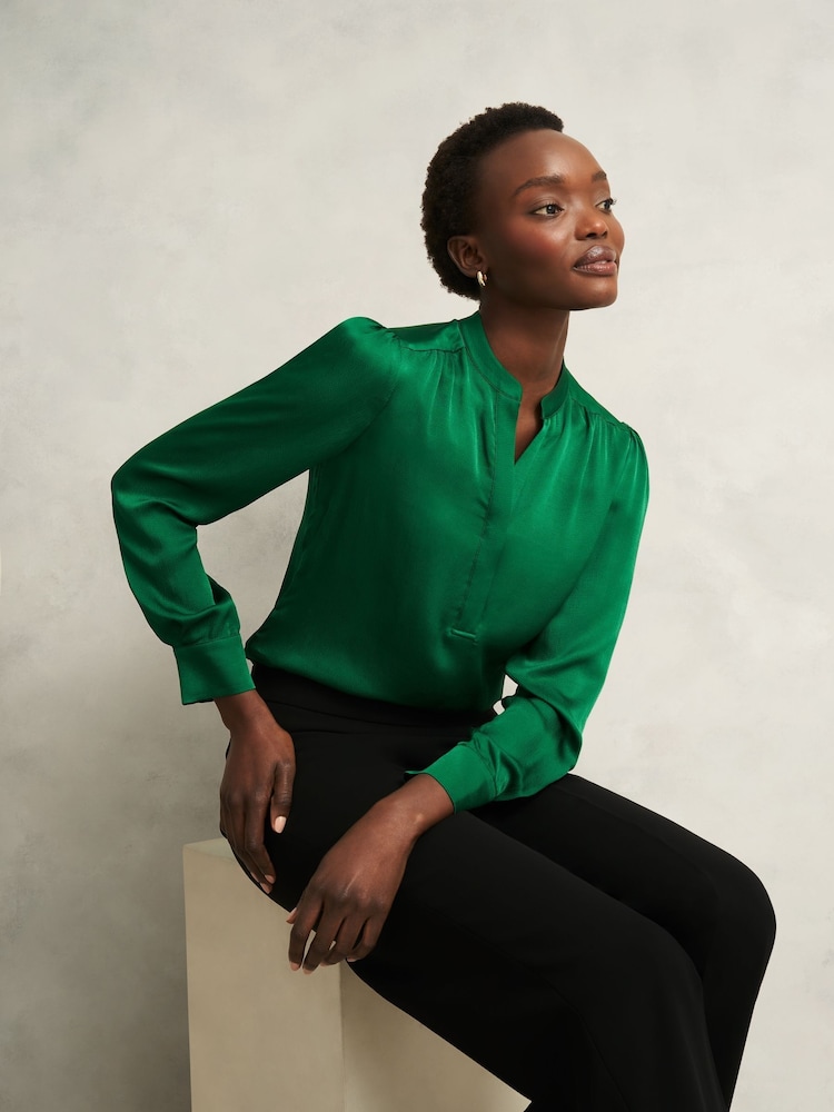 Hobbs Green Jade Blouse - Image 1 of 4