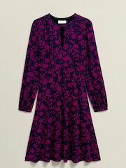 Hobbs Blue Petite Grace Jersey Dress - Image 4 of 4