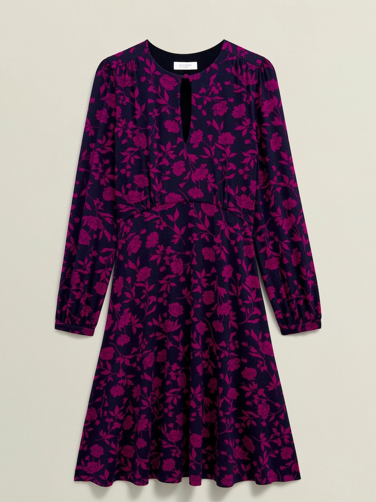 Hobbs Blue Petite Grace Jersey Dress - Image 4 of 4