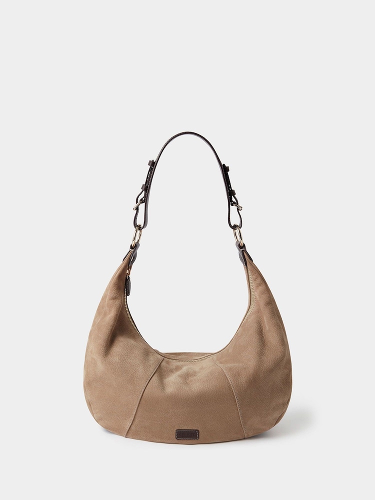 Osprey London Natural The Phoenix Suede Hobo Bag - Image 1 of 3