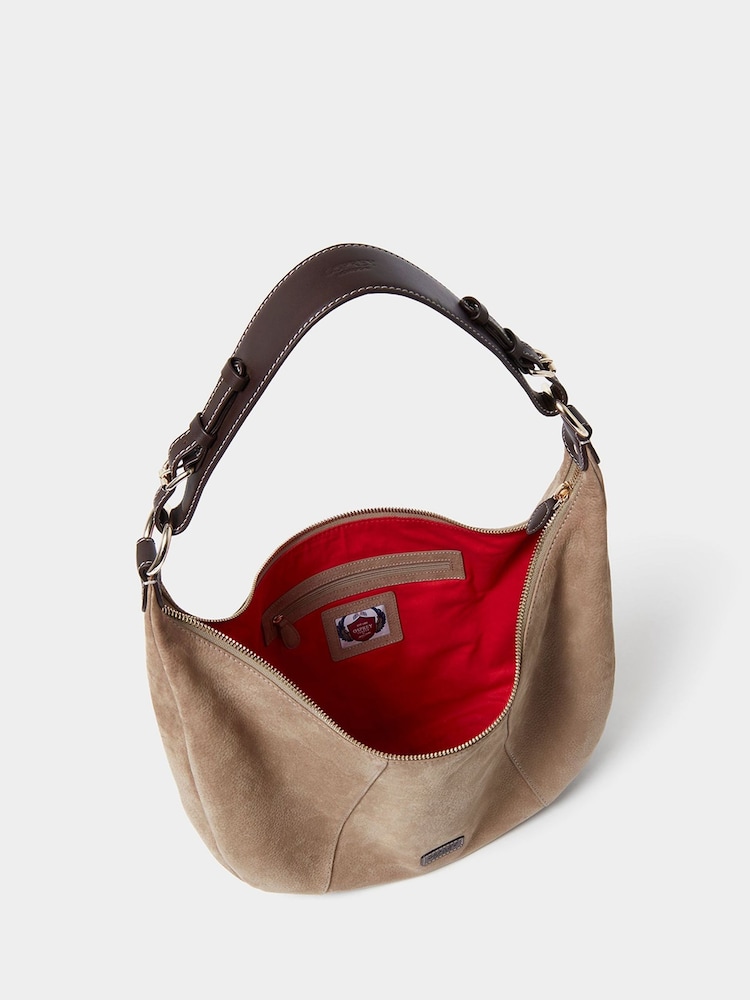 Osprey London Natural The Phoenix Suede Hobo Bag - Image 3 of 3