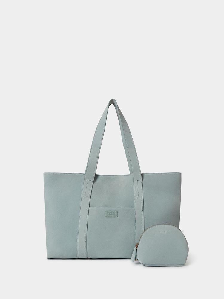 Osprey London Grey The Large Suede Shopper Bag - Image 1 of 5