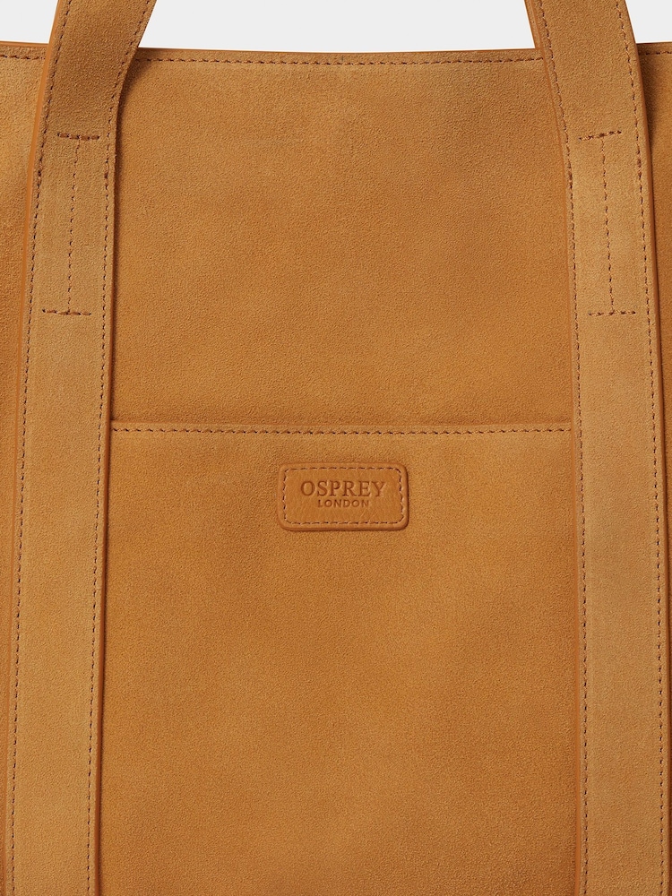 Osprey London Grey The Large Suede Shopper Bag - Image 1 of 5