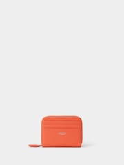 Osprey London Orange The Lyra Small Zip Leather Purse - Image 1 of 5