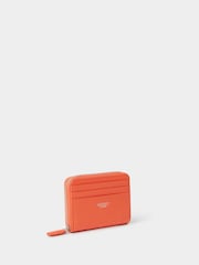 Osprey London Orange The Lyra Small Zip Leather Purse - Image 3 of 5