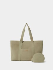 Osprey London Grey The Large Suede Shopper Bag - Image 1 of 5