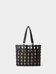 Osprey London The Ophelia Medium Leather Cage Tote Black Bag - Image 2 of 5