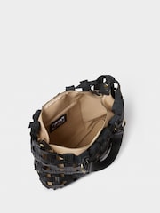 Osprey London The Ophelia Medium Leather Cage Tote Black Bag - Image 3 of 5