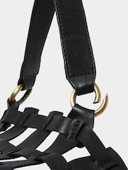 Osprey London The Ophelia Medium Leather Cage Tote Black Bag - Image 4 of 5