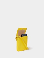 Osprey London Yellow The Madison Leather Phone Bag - Image 4 of 5