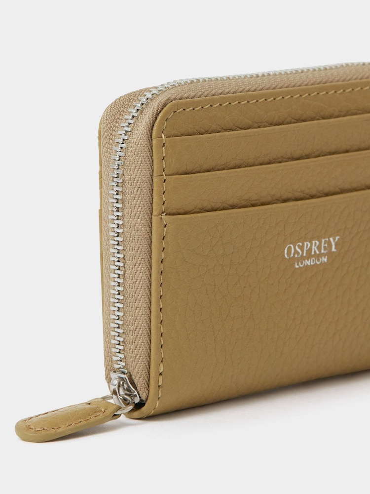 Osprey London Orange The Lyra Small Zip Leather Purse - Image 5 of 5