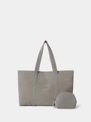 Osprey London Grey The Large Suede Shopper Bag - Image 1 of 5