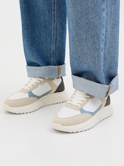 JACK & JONES Cream Aspire Runner Trainers - Image 1 of 1