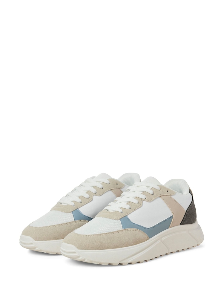JACK & JONES Cream Aspire Runner Trainers - Image 2 of 5